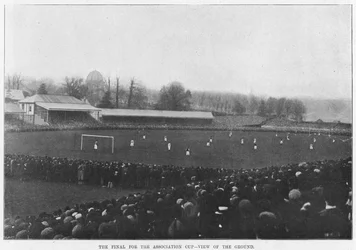 Aston Villa and Everton playing the final of the Association Cup, 1897